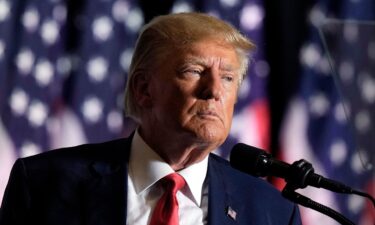 Former President Donald Trump speaks during a rally