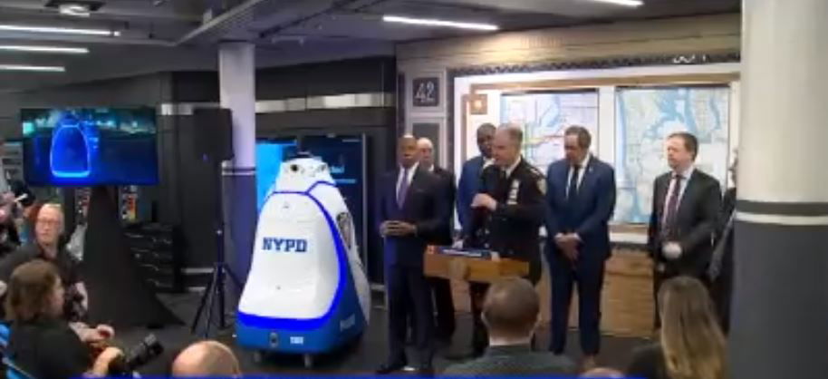 <i></i><br/>Mayor Eric Adams and NYPD officials have announced plans for a robot that will soon patrol the Times Square subway station.