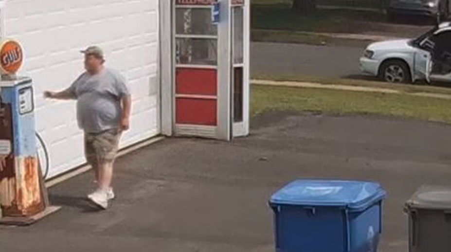 <i>Bristol police department</i><br/>Bristol police released a surveillance photo of a man they said stole an antique fuel pump from a property on Redstone Hill Road on Sept. 16.