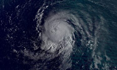 Satellite image shows Hurricane Lee over the Atlantic Ocean on September 7.