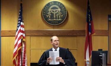 Fulton County Superior Judge Scott McAfee hears motions from attorneys representing Ken Chesebro and Sidney Powell in Atlanta on September 6.