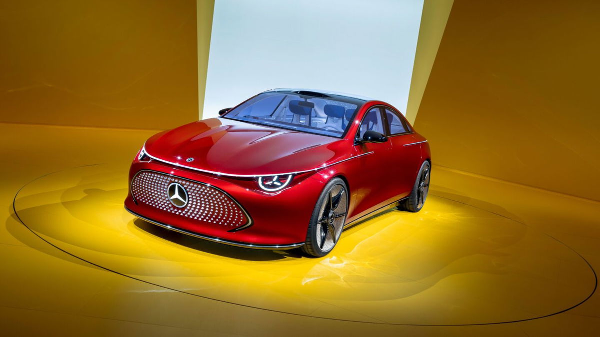 <i>Mercedes-Benz AG</i><br/>Mercedes' new Concept CLA Class vehicle unveiled at the Munich auto show at the weekend.