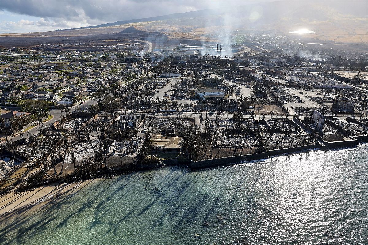 <i>Robert Gauthier/Los Angeles Times/Getty Images</i><br/>Lahaina was still smoldering in this photo taken a few days after last month's fire.