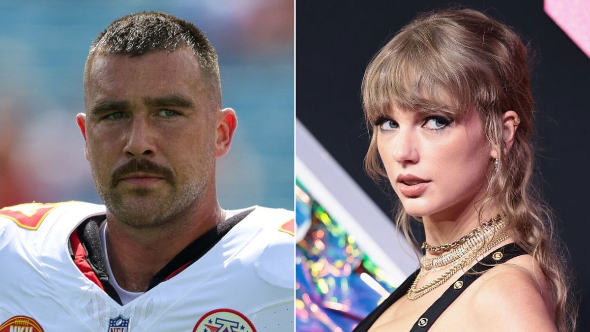 <i>USA Today Sports/Reuters/Getty Images</i><br/>There are rumors that Travis Kelce and Taylor Swift are dating.