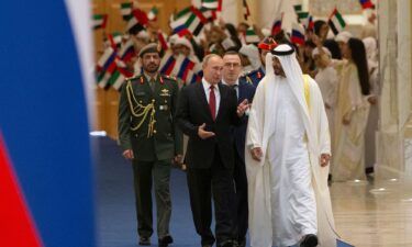 Russian President Vladimir Putin and Abu Dhabi Crown Prince Mohammed bin Zayed al-Nahyan signed a slew of investment deals during a visit in October 2019.