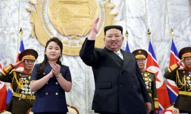 Kim Jong Un and his daughter attend a parade marking the 75th anniversary of the founding of North Korea on September 9.