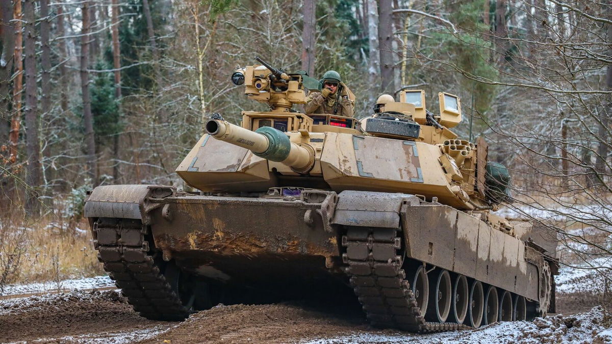 <i>Staff Sgt. Matthew A. Foster/US Army National Guard</i><br/>US Soldiers operate a M1A1 Abrams while conducting amphibious assault training during the Bull Run training exercise at Bemowo Piskie