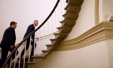 Speaker of the House Kevin McCarthy arrives at the Capitol on September 18