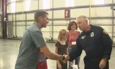Charlie McDonald and his family are showing their gratitude to the firefighters and paramedics whom he credits with saving his life.