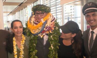 Capt. Kirk McBride retired from Hawaiian Airlines after more than 40 years surrounded by more than a dozen family members -- many of them also employees of Hawaiian Airlines.