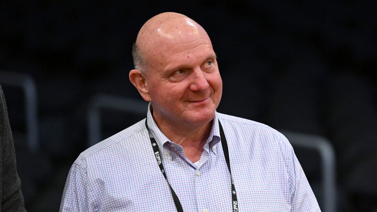 <i>Jayne Kamin-Oncea/USA TODAY Sports/Reuters</i><br/>Los Angeles Clippers owner Steve Ballmer looks on as players warm up before the game against the Los Angeles Lakers at Crypto.com Arena. Ballmer is now the fifth-richest person in the world.