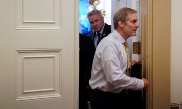 Rep. Jim Jordan leaves the office of House Majority Whip Tom Emmer on Tuesday.