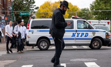 Members of the New York City Police Department Counterterrorism Unit patrol in Times Square on Thursday.