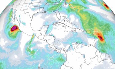 Hurricane Norma (left) will hit parts of Mexico