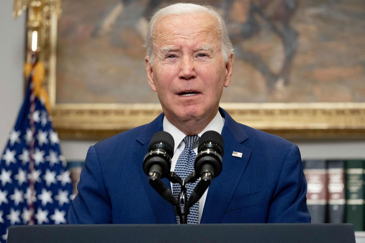 <i>Saul Loeb/AFP/Getty Images</i><br />President Joe Biden delivers remarks at the White House on October 1