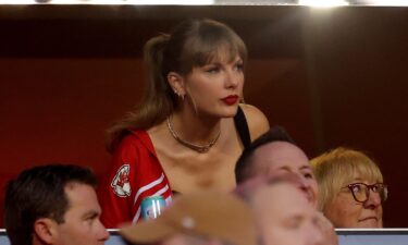 Taylor Swift at Thursday's NFL game at  Arrowhead Stadium in Kansas City.