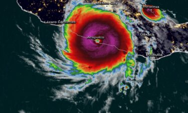 Hurricane Otis is seen on October 24 ahead of landfall.