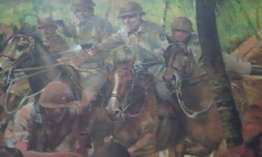 A hidden painting at the Army Museum of Hawaii in Waikiki tells the story of a World War II era Filipino fighting force.