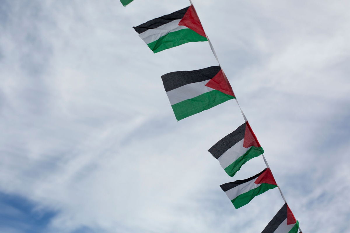 <i>Laura Oliverio/CNN</i><br/>Rania Mustafa stands last week outside the Palestinian American Community Center in Clifton