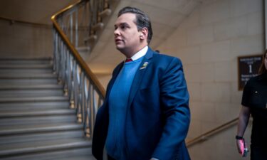 Republican Rep. George Santos of New York is seen at the US Capitol in Washington