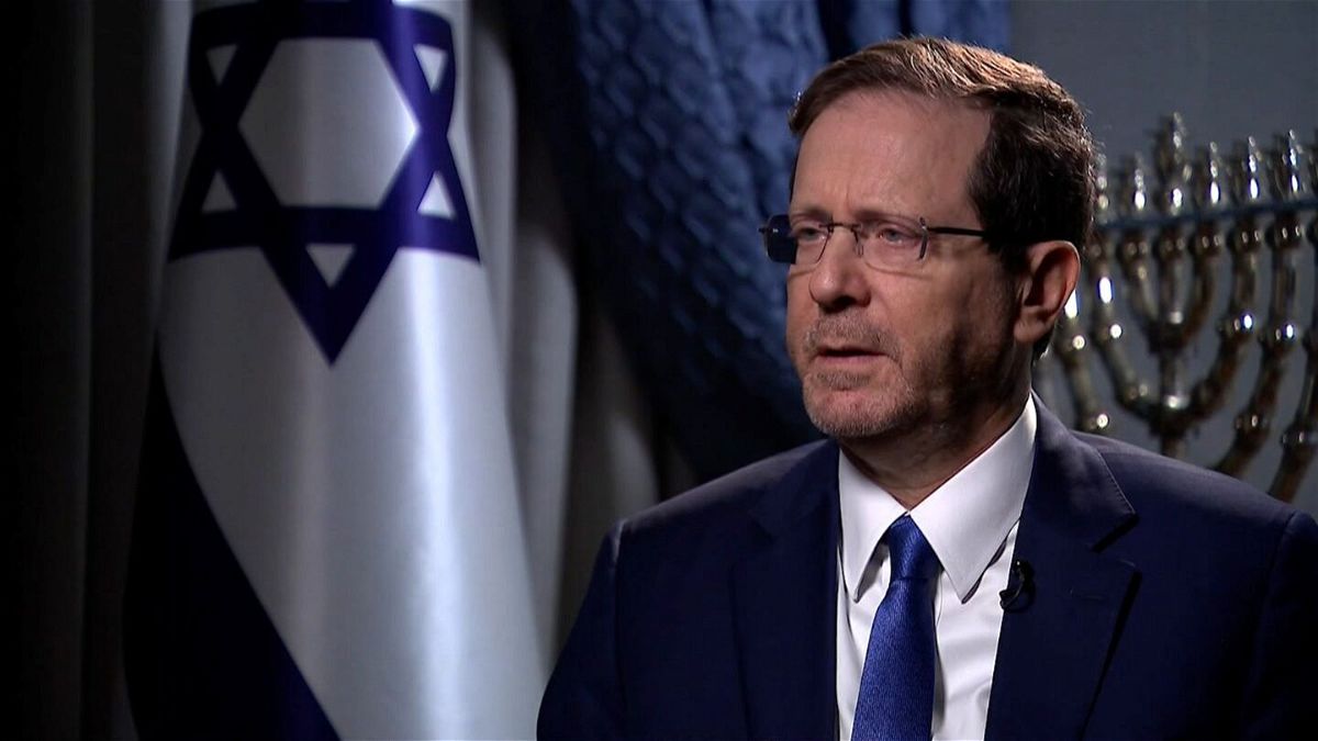 <i>CNN</i><br/>Israeli President Isaac Herzog speaks with CNN's Wolf Blitzer on Sunday
