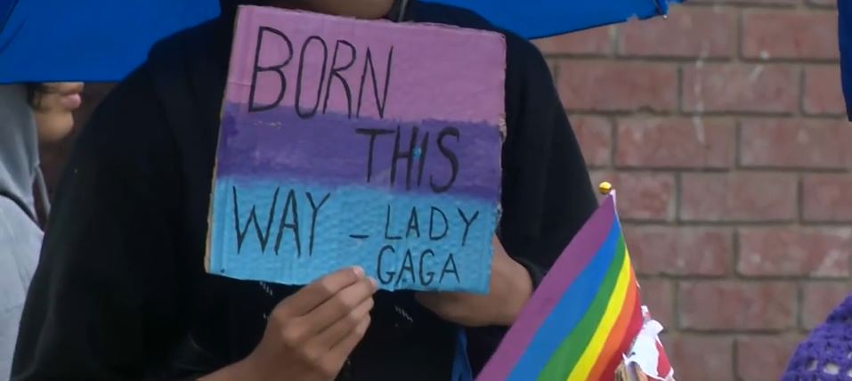 <i></i><br/>Students in the Santa Clarita Valley walked out of their classrooms to protest an upcoming school board meeting regarding a potential parental notification policy.