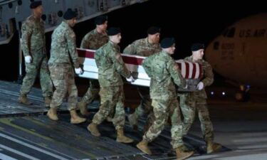 The remains of Army Staff Sgt. Tanner W. Grone arrived at Dover Air Force Base in Delaware