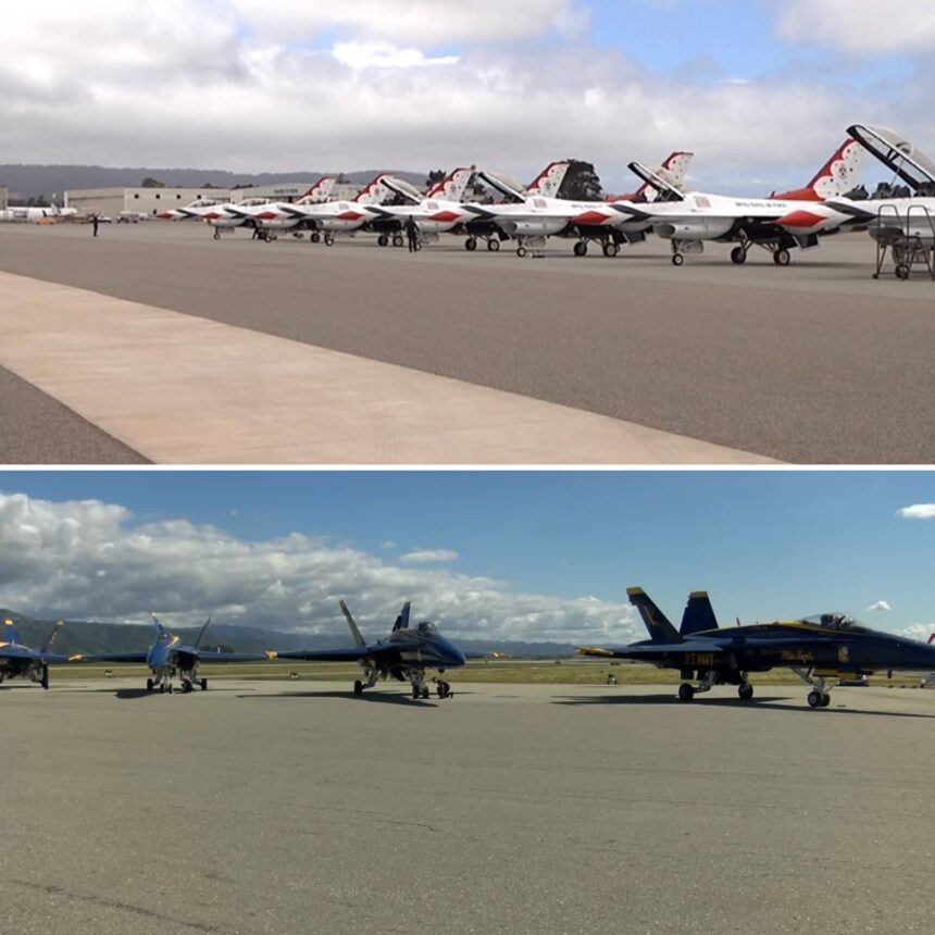 U.S. Air Force Thunderbirds returning to the California International