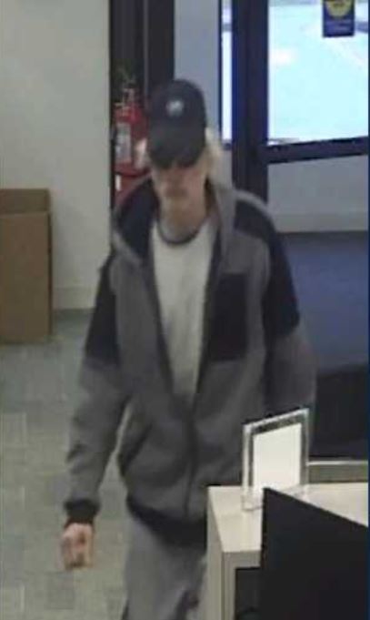 <i>Hampden Township police/WGAL</i><br/>Police released several surveillance images of a man suspected of robbing a Pennsylvania bank by leaping over the counter.