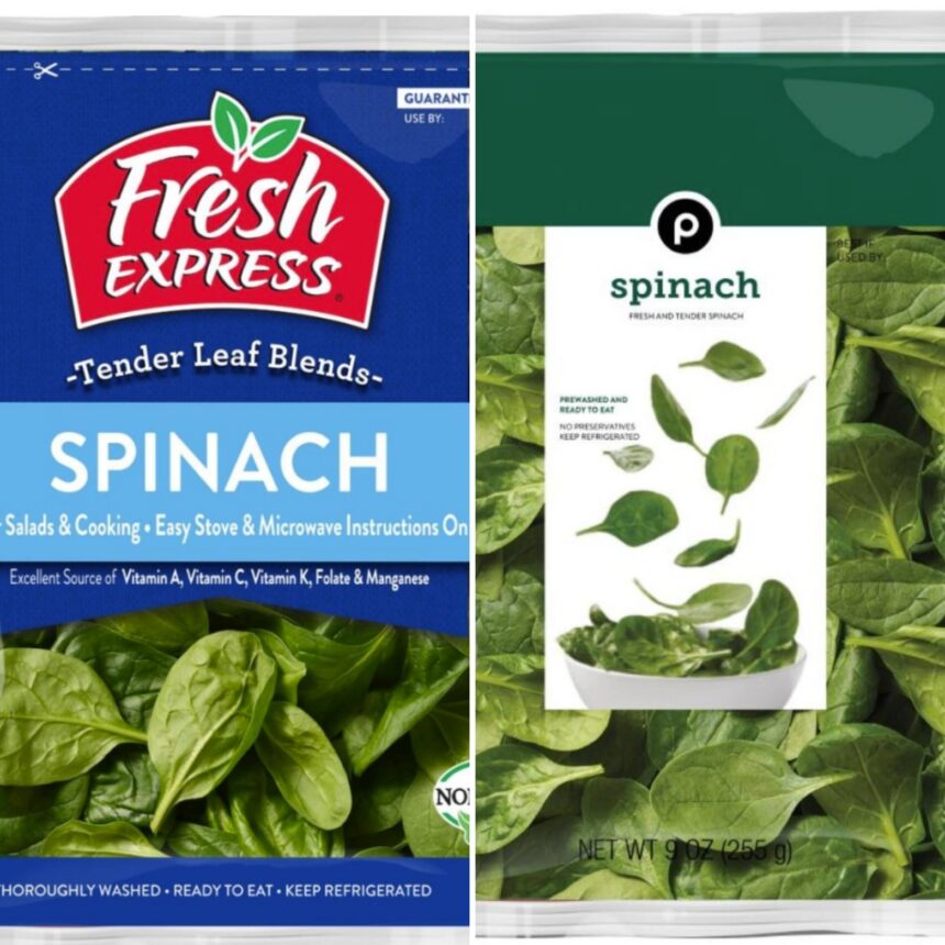 Fresh Express recalls multiple spinach products due to possible a