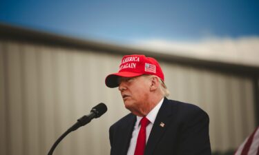 Former President Donald Trump speaks after being endorsed by Texas Gov. Greg Abbott in the Republican presidential primary in November.