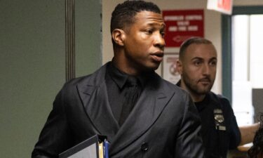 Jonathan Majors arrives at court on December 4