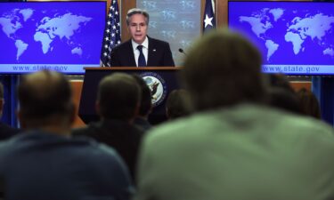 US Secretary of State Antony Blinken speaks during a news conference at the State Department on December 20