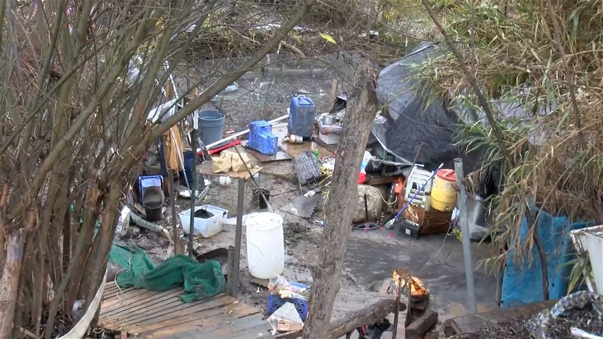 Soledad homeless encampment along Salinas river on Jan. 23, 2024.