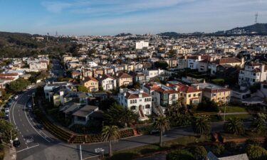 It has become so unaffordable to own a home nowadays .Pictured are houses in the Sea Cliff neighborhood of San Francisco in 2022.