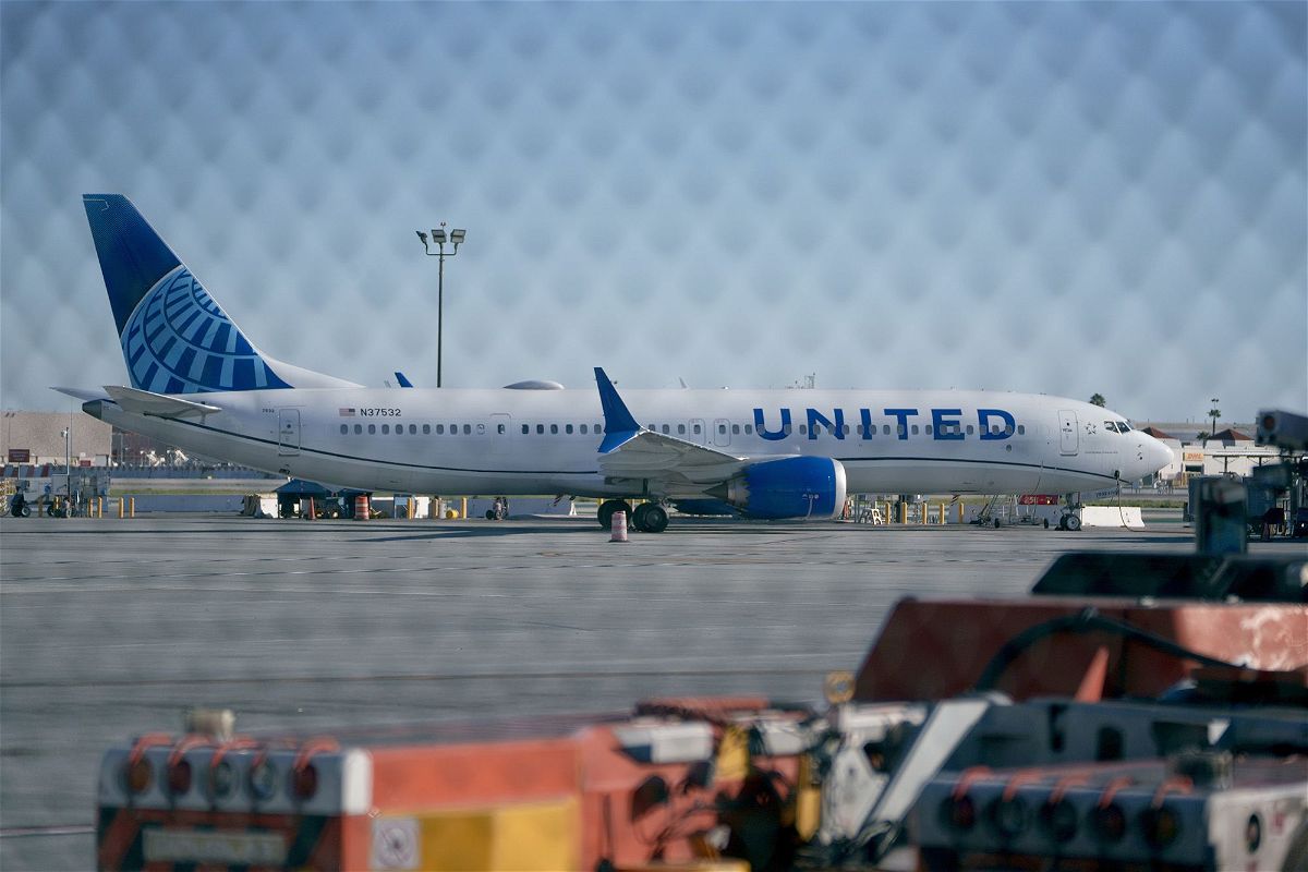 <i>Eric Thayer/Bloomberg/Getty Images</i><br/>A United Airlines Boeing 737 Max-9 aircraft grounded at Los Angeles International Airport.