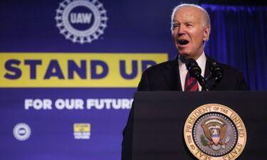 President Joe Biden speaks to United Auto Workers members in Washington
