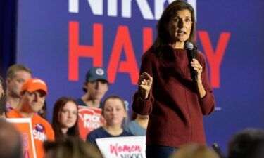 Nikki Haley speaks at a campaign event in Mauldin