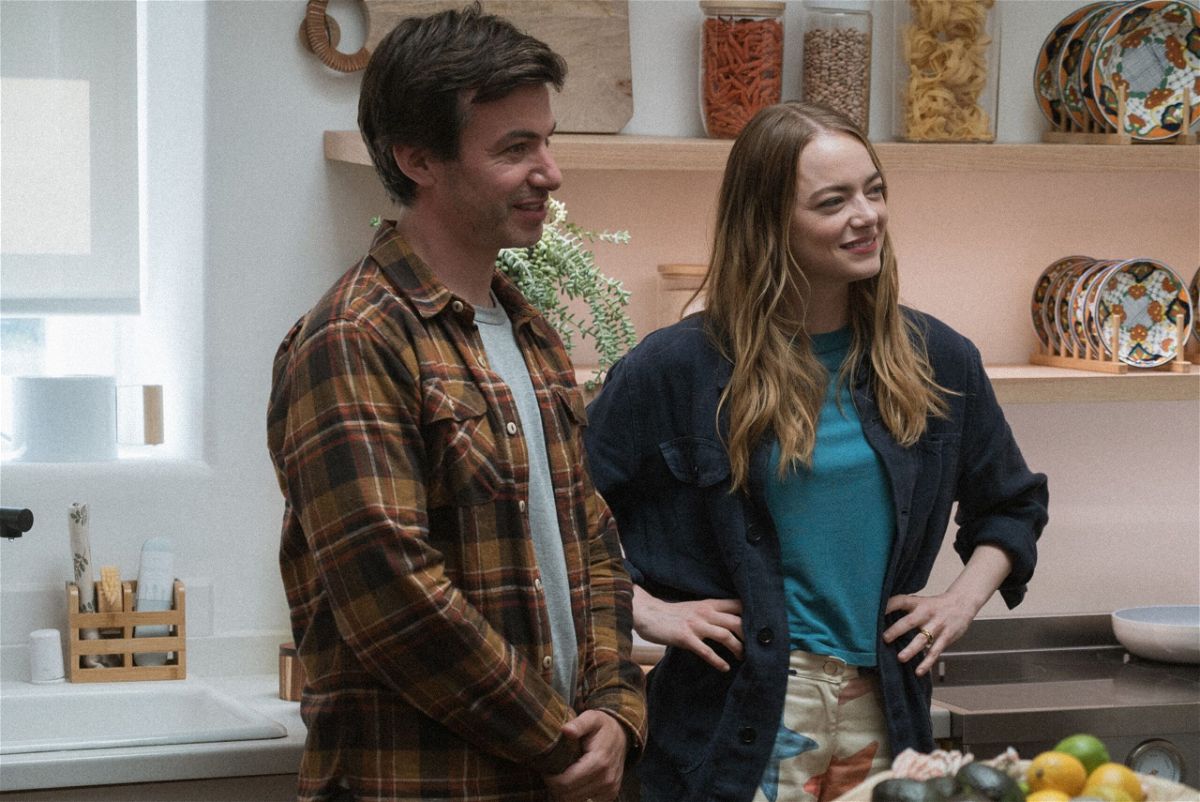 <i>Richard Foreman Jr./A24/Paramount+ with SHOWTIME</i><br/>(From left) Nathan Fielder and Emma Stone in 'The Curse.'