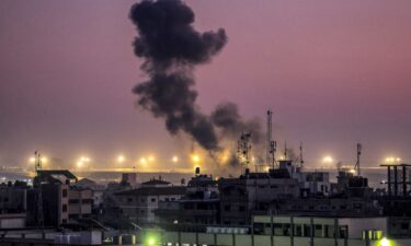 Smoke billows during Israeli bombardment in Rafah on the southern Gaza Strip on Tuesday amid ongoing battles between Israel and the Palestinian militant group Hamas.