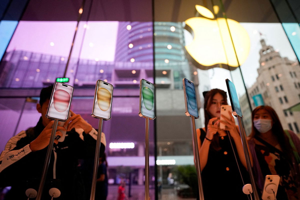 <i>Aly Song/Reuters</i><br/>Apple saw an upswing after four consecutive quarters of sales declines