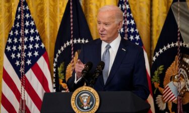 US President Joe Biden delivers remarks to US governors attending the National Governors Association winter meeting in the East Room of the White House in Washington