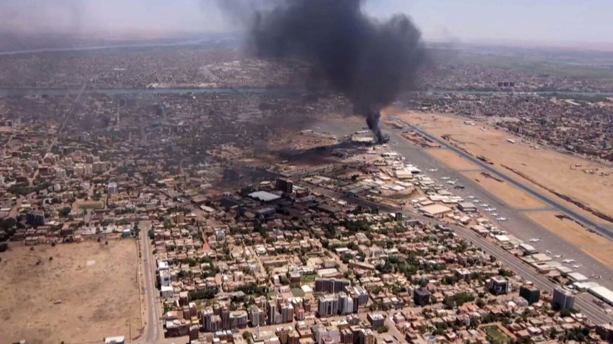 <i>AFP via Getty Images</i><br/>The Sudanese foreign ministry blamed the paramilitary Rapid Support Forces for the blackout.