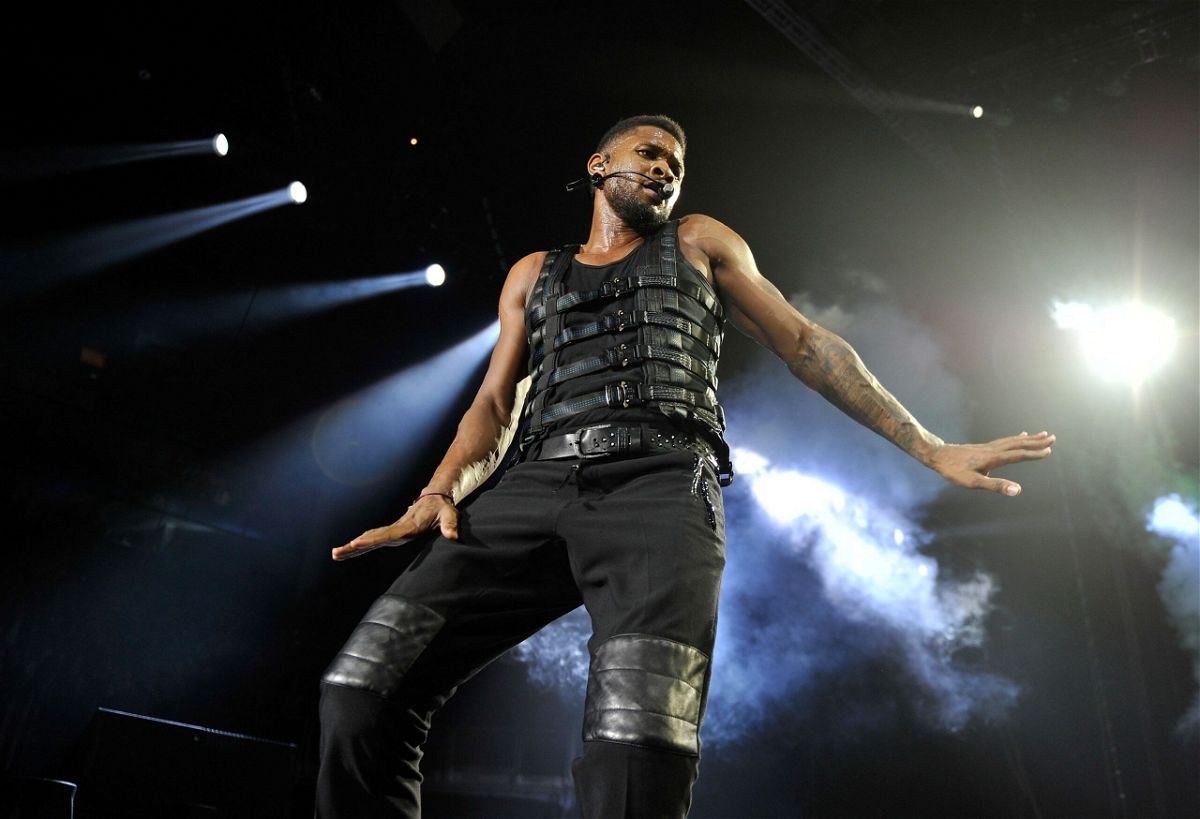 <i>Gareth Cattermole/Getty Images</i><br/>Usher performs at The O2 Arena on February 2