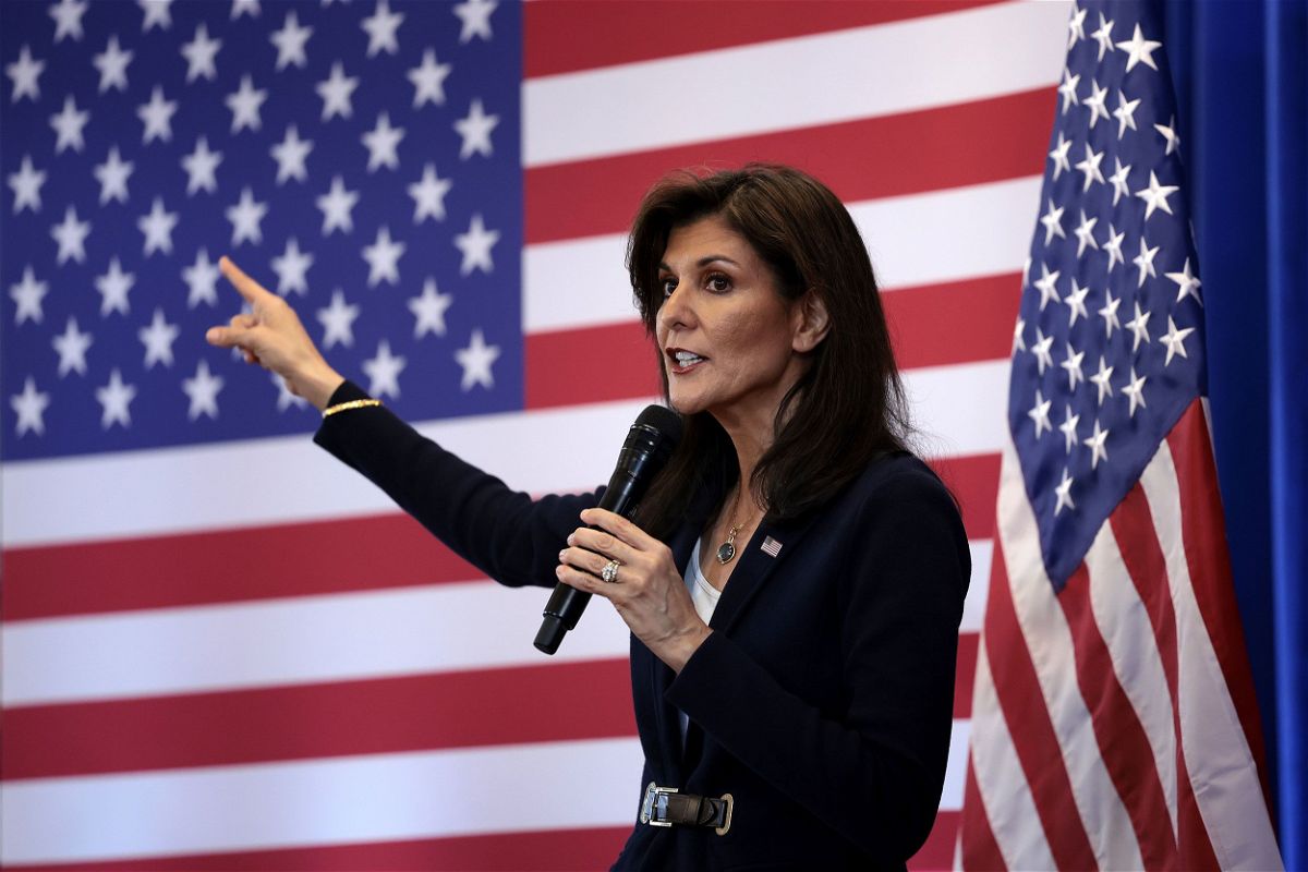 <i>Win McNamee/Getty Images</i><br/>Nikki Haley speaks during a campaign event on February 12