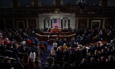 House Speaker Mike Johnson speaks after his election at the US Capitol in Washington