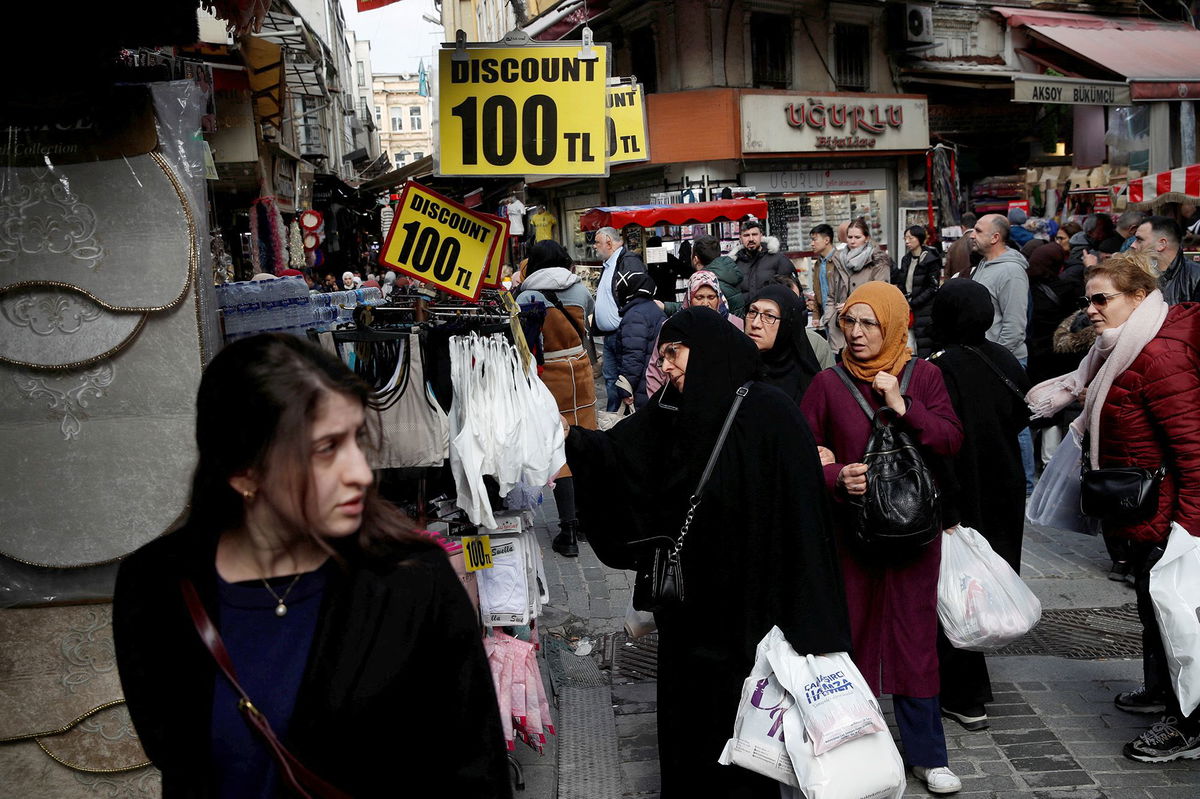 <i>Dilara Senkaya/Reuters via CNN Newsource</i><br/>A popular middle-class shopping district in Istanbul