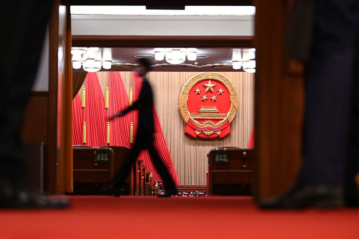 <i>Johannes Neudecker/picture alliance/Getty Images via CNN Newsource</i><br/>China's rubber-stamp parliament