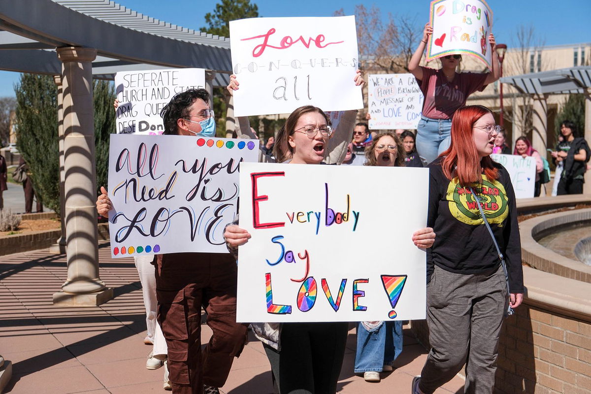 <i>Michael Cuviello/Amarillo Globe-News/AP via CNN Newsource</i><br/>More than 50 people gathered Tuesday