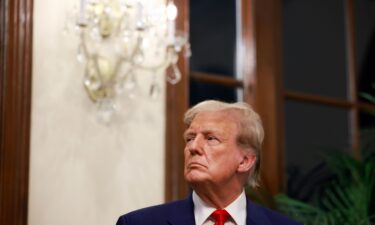 Trump takes the oath of office during his presidential inauguration in January 2017.